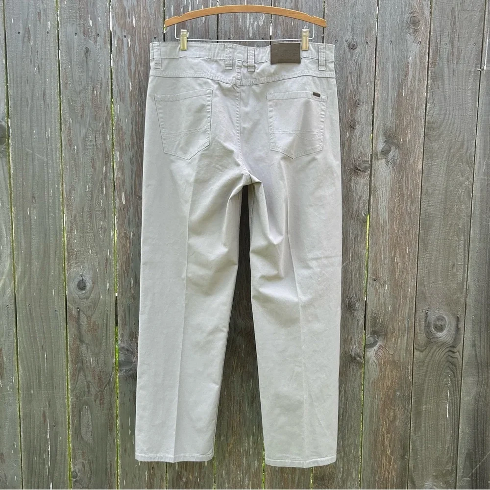 SMITH'S Workwear Mens Size‎ 38 x 32  Stretch 5-Pocket Tan Relaxed Canvas Pants